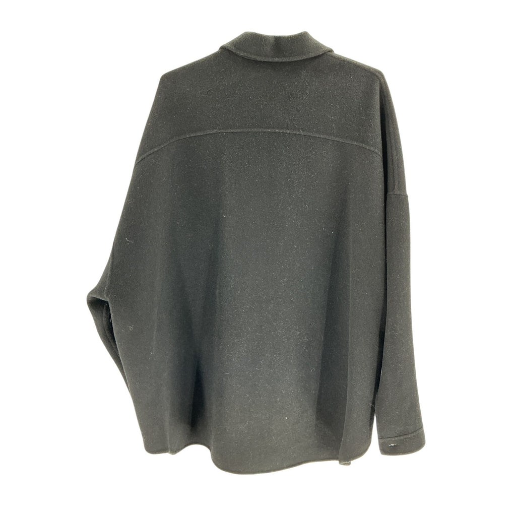 The Frankie Shop 'Dallas' Black Wool Overshirt Size L
