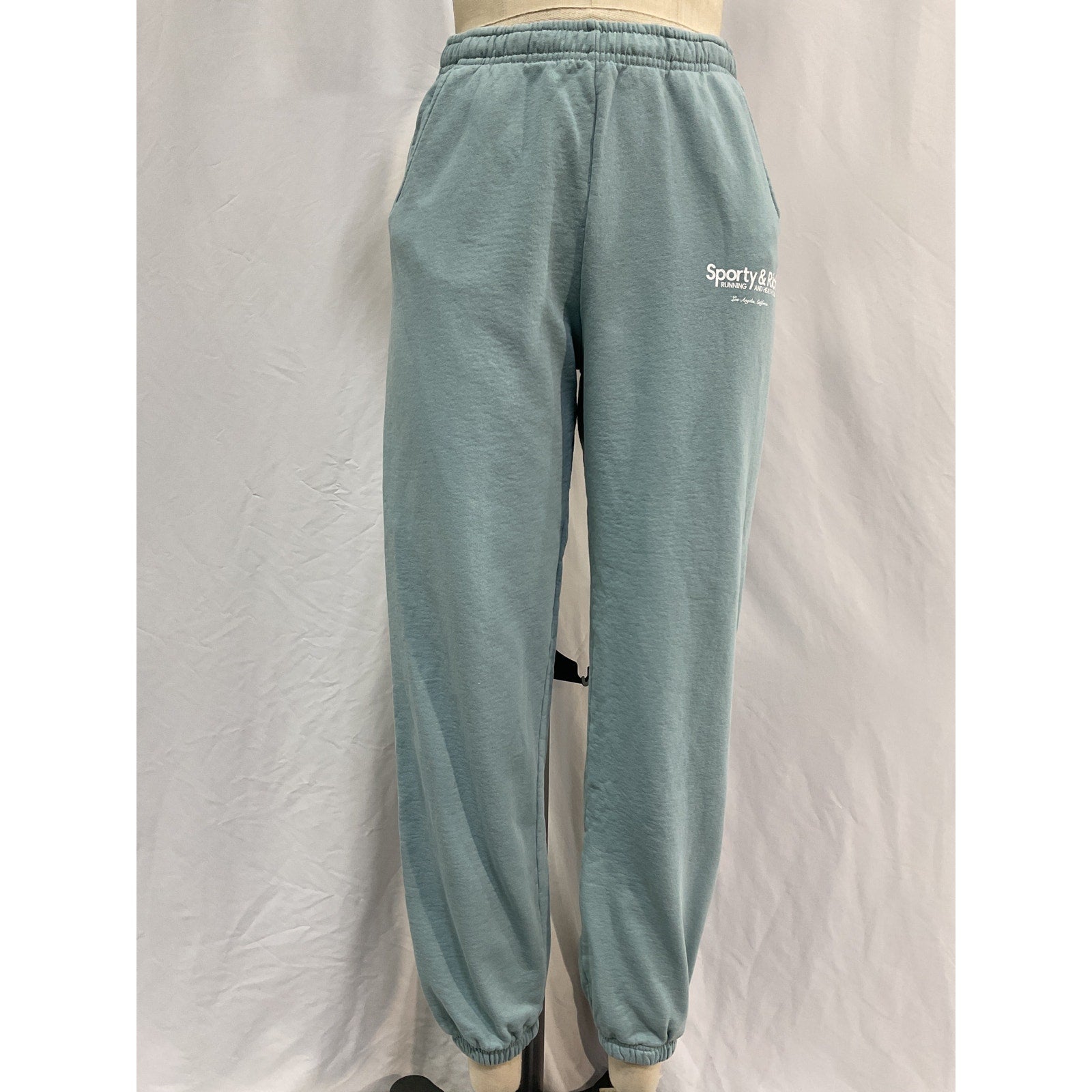 Sporty & Rich Club Blue Cotton Sweatpants Size S