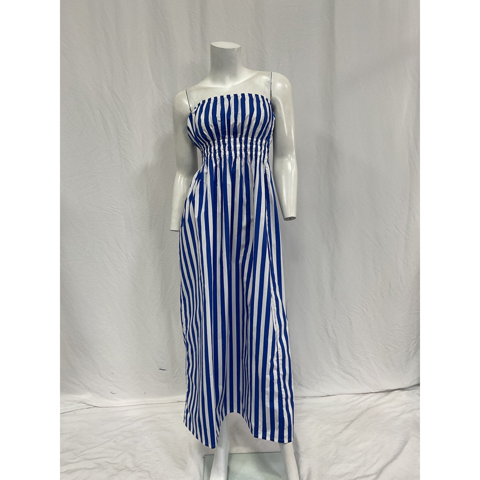 Faithfull The Brand 'Le Bon' Blue Cotton Midi Dress Size S