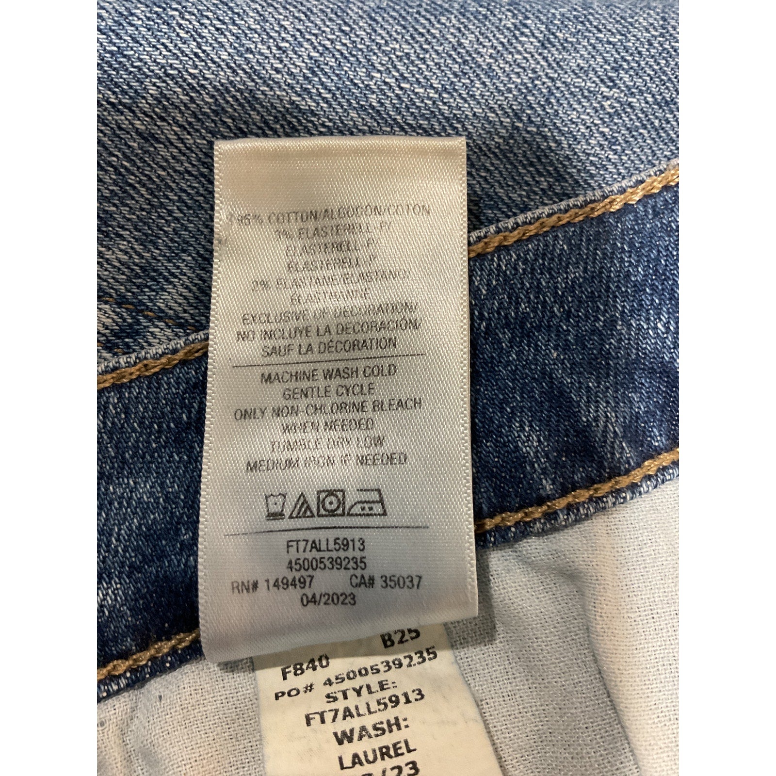 Favorite Daughter 'The Valentina' Blue Cotton Tower Super High Rise Cigarette Denim Jean Size 24