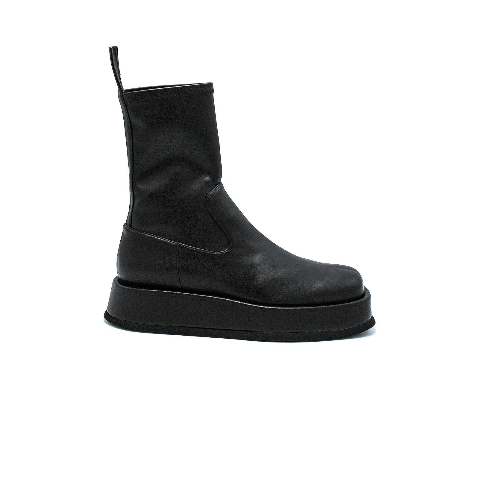 Gia Borghini x 'Rhw' Black Ankle Flat Boot Size 7