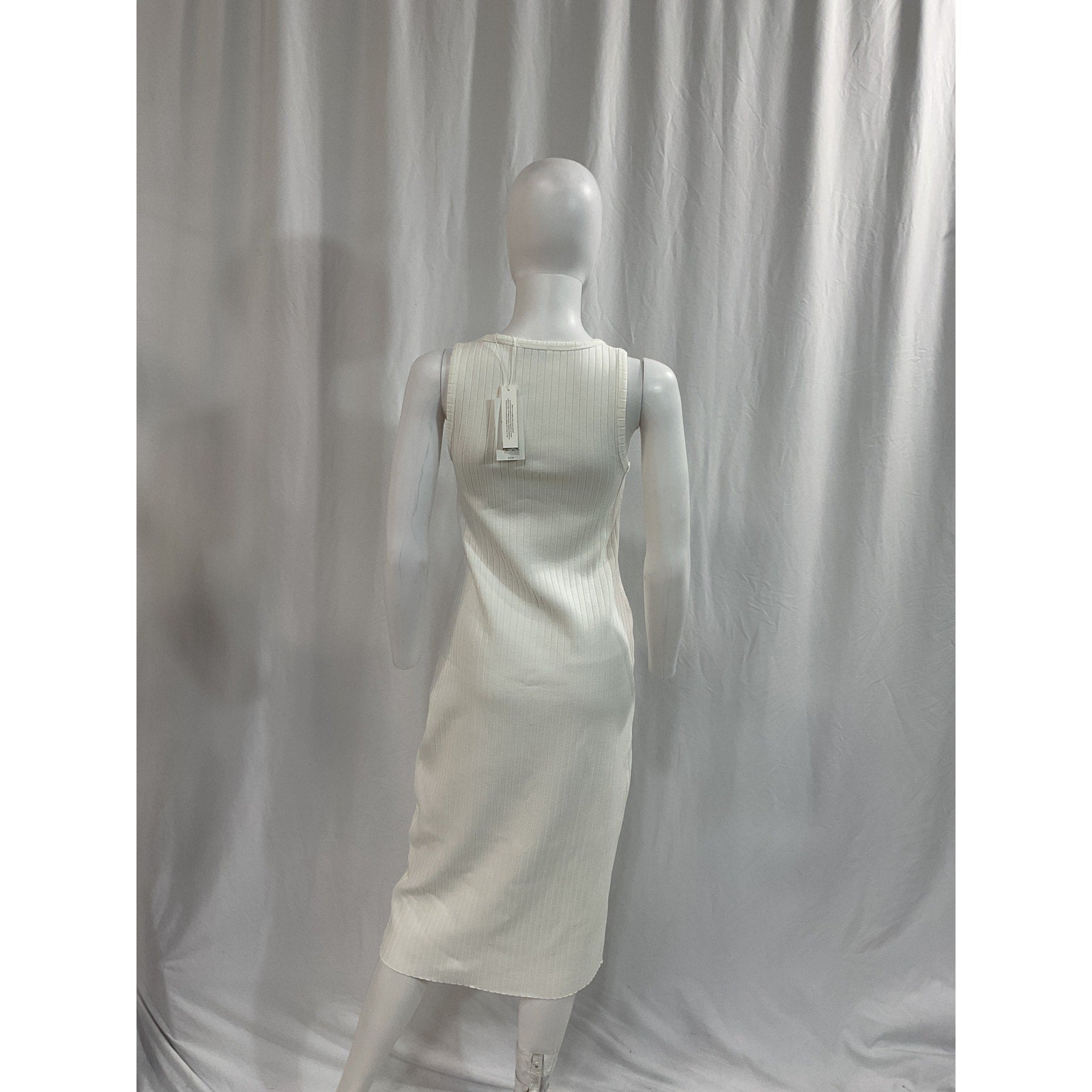 Vince Rib Scoop White Neck Dress Size S - NWT
