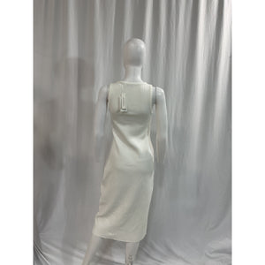 Vince Rib Scoop White Neck Dress Size S - NWT