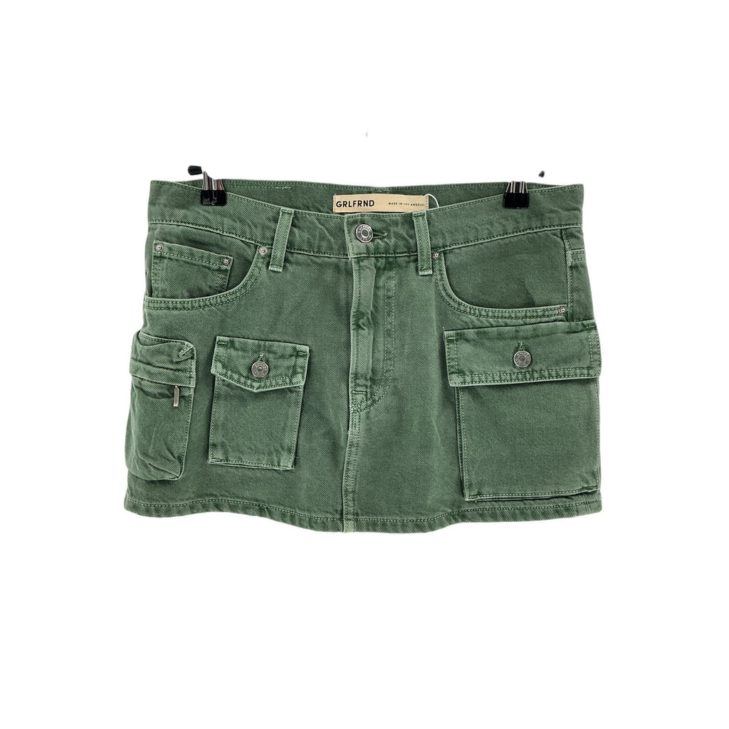 Grlfrnd 'Kiko' Green Cotton Skirt Size 25