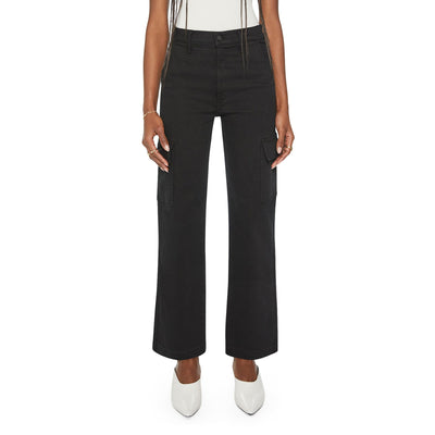 Mother Classic Black Rambler Cargo Ankle Denim Jeans Size 23