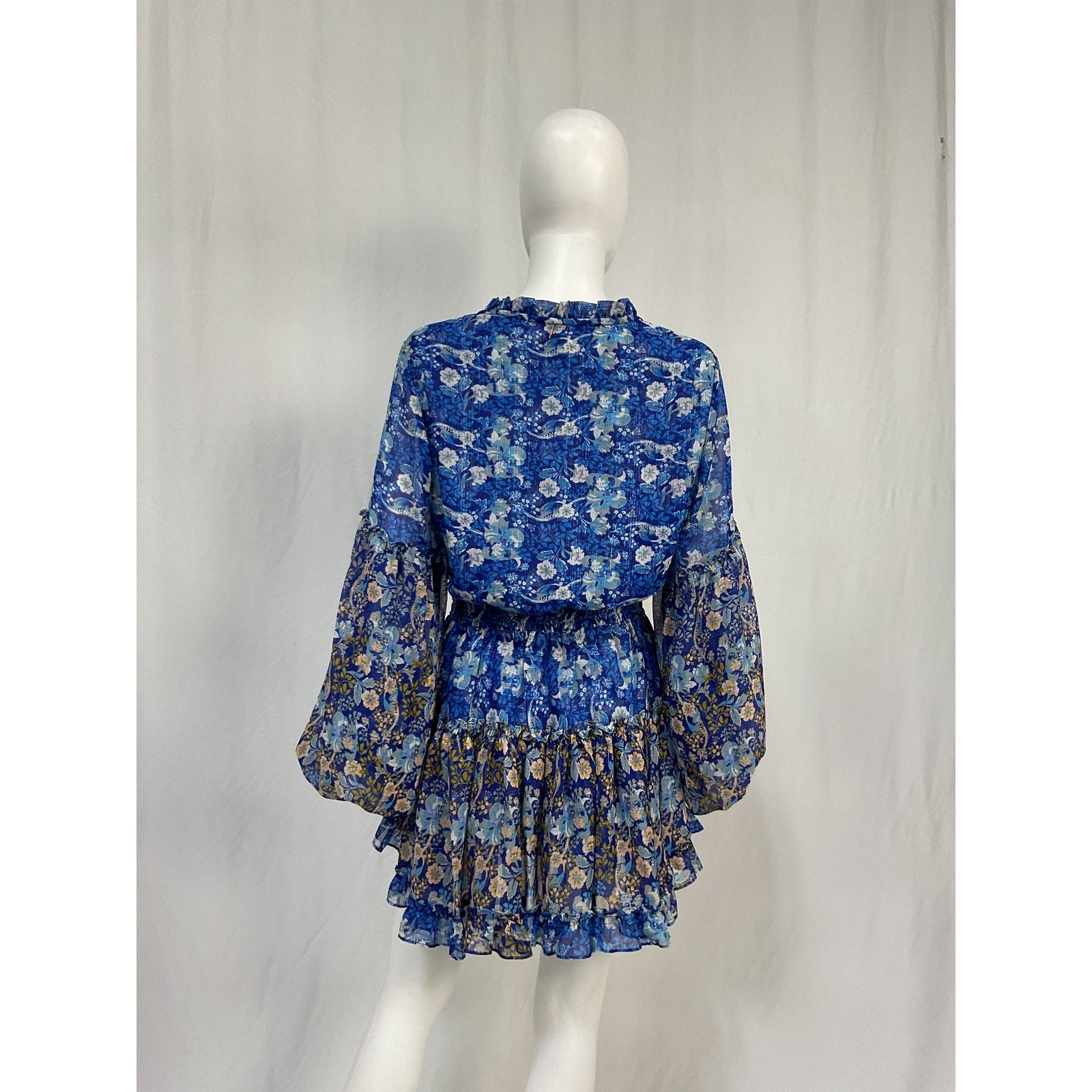 Misa Los Angeles 'Elisabetta' Blue Polyester Dress Size M