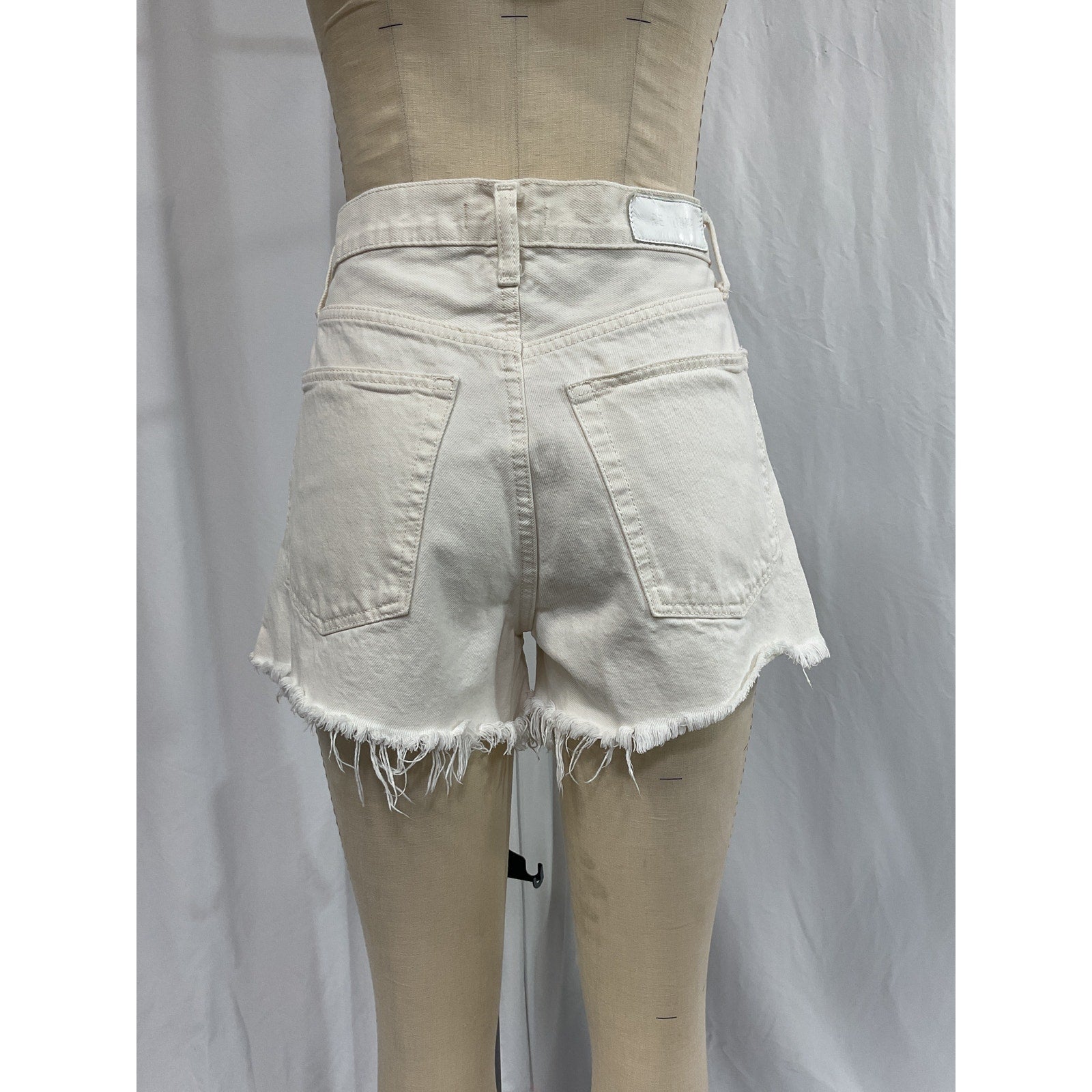 Re/Done 'Originals' White 90s Low Slung Denim Jean Short Size 26