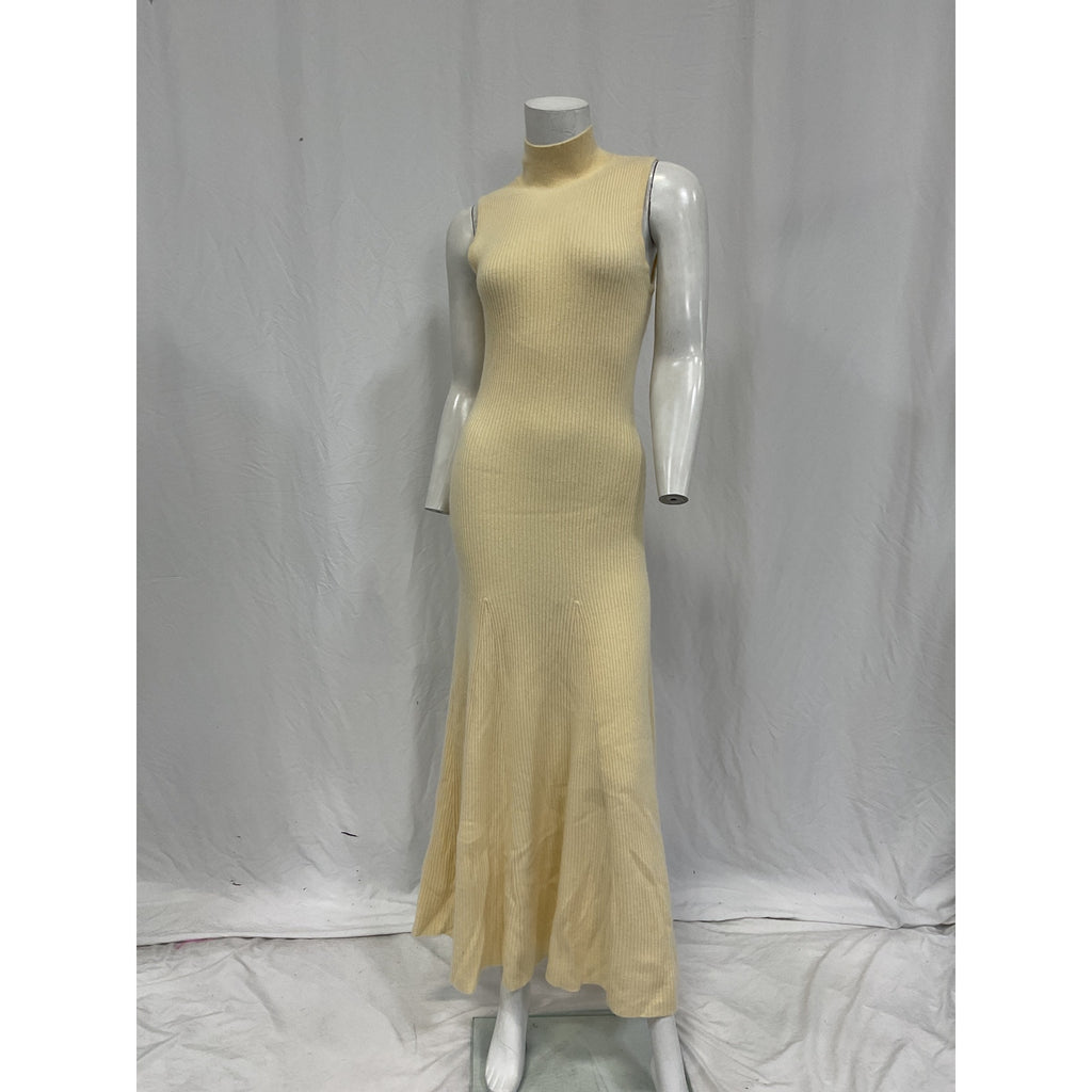 Reformation 'Odelia' Beige Cashmere Midi Dress Size M