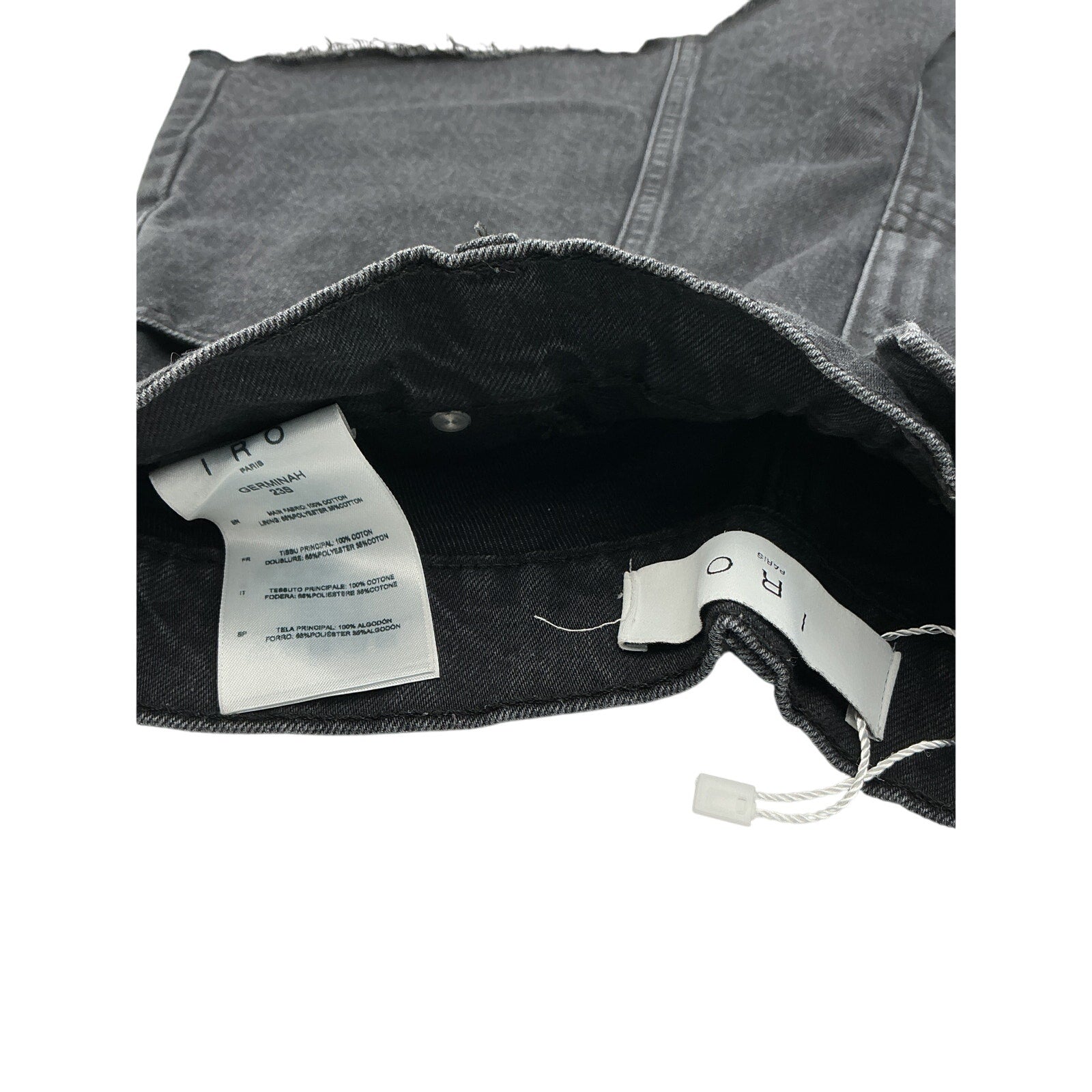 Iro 'Germinah' Black Cotton Shorts Size 23 S