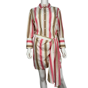 L'Academie Striped Multicolor Johsanna Mini Dress Size M