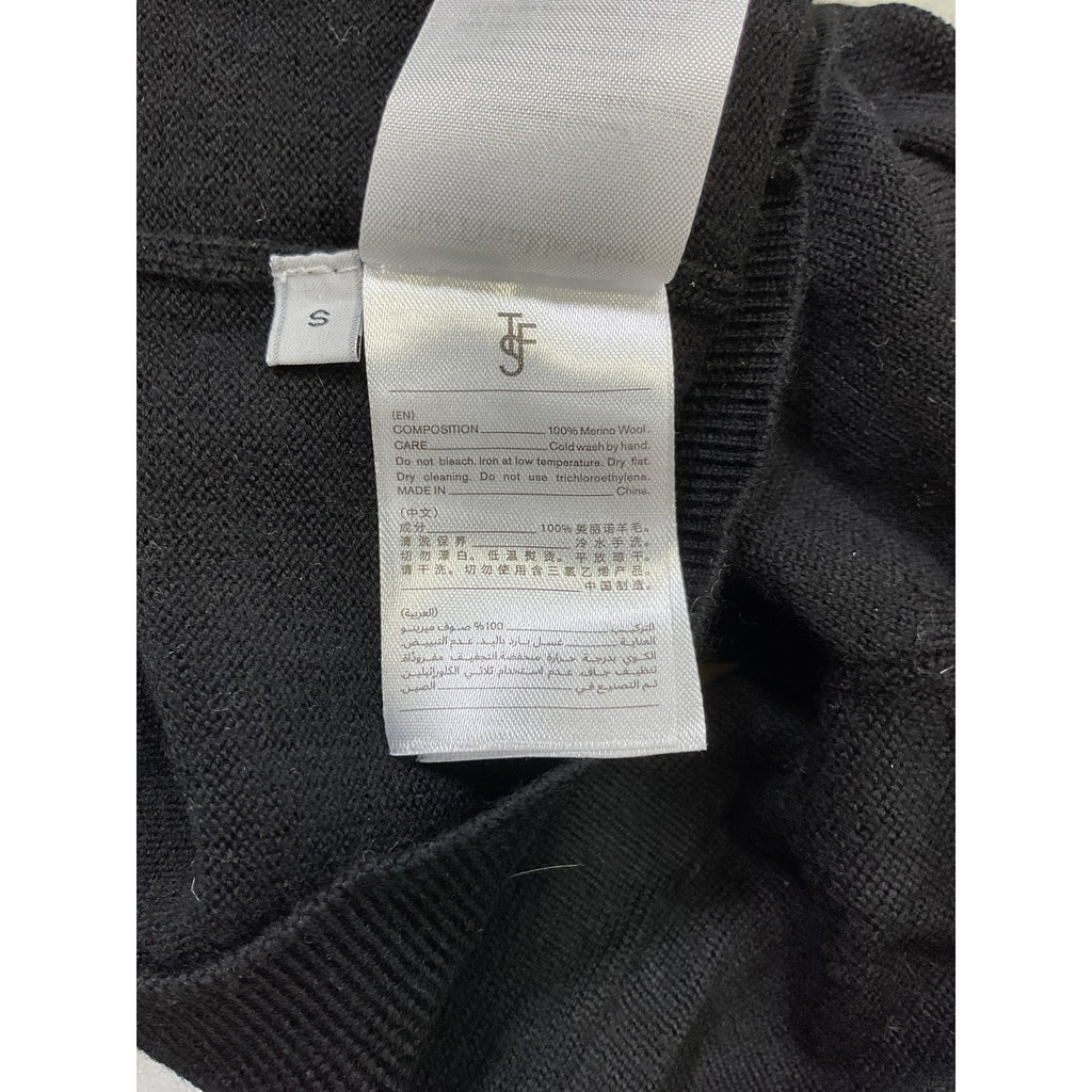 The Frankie Shop 'Eve' Black Merino Wool Merino Wool Turtleneck Sweater Size S
