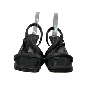 Vince Minimalist Black Leather Coline Sandals Size 9.5