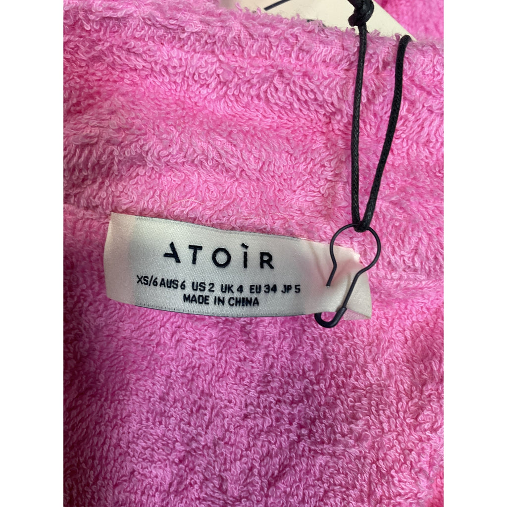 Atoir 'The Nikko' Pink French Terry Crop Sweatshirt Size XS - NWT