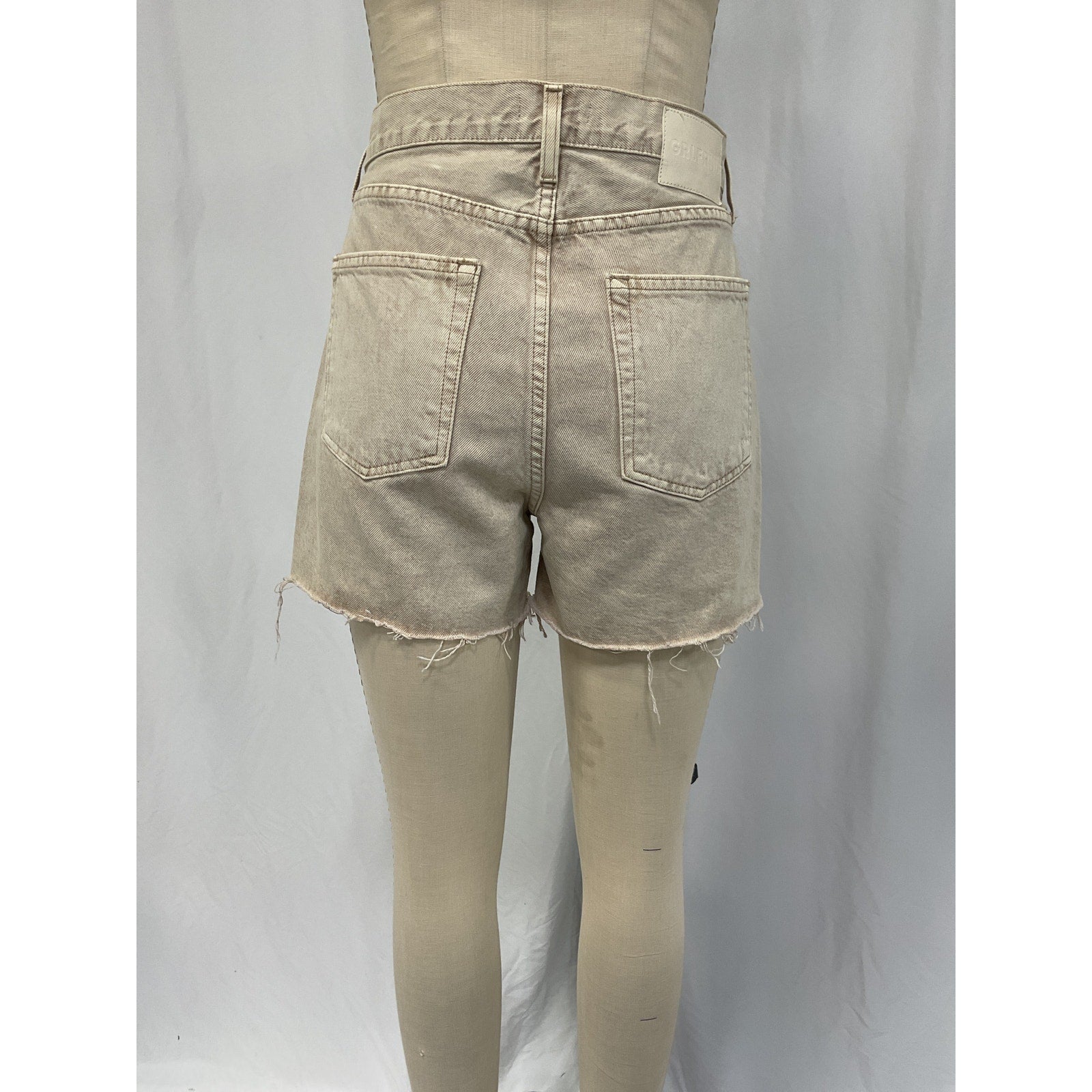 Grlfrnd 'Jules' Tan Cotton Super High Rise Vintage Short Size 29
