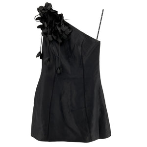 Aje Asymmetric Black Camille Dress Size AUS 10 / US 6 NWT