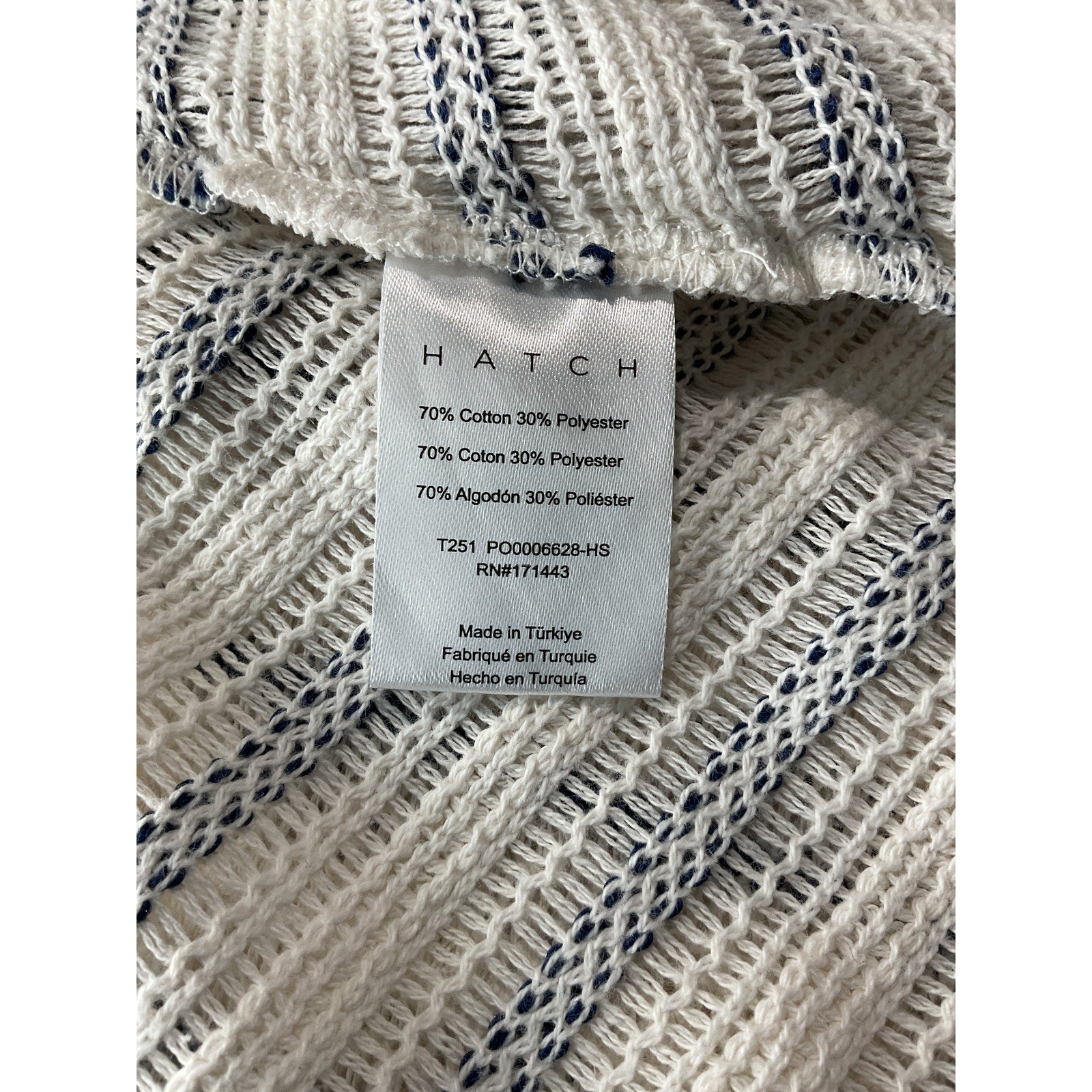 Hatch 'The Ellis' White Cotton Tank Top Size 4