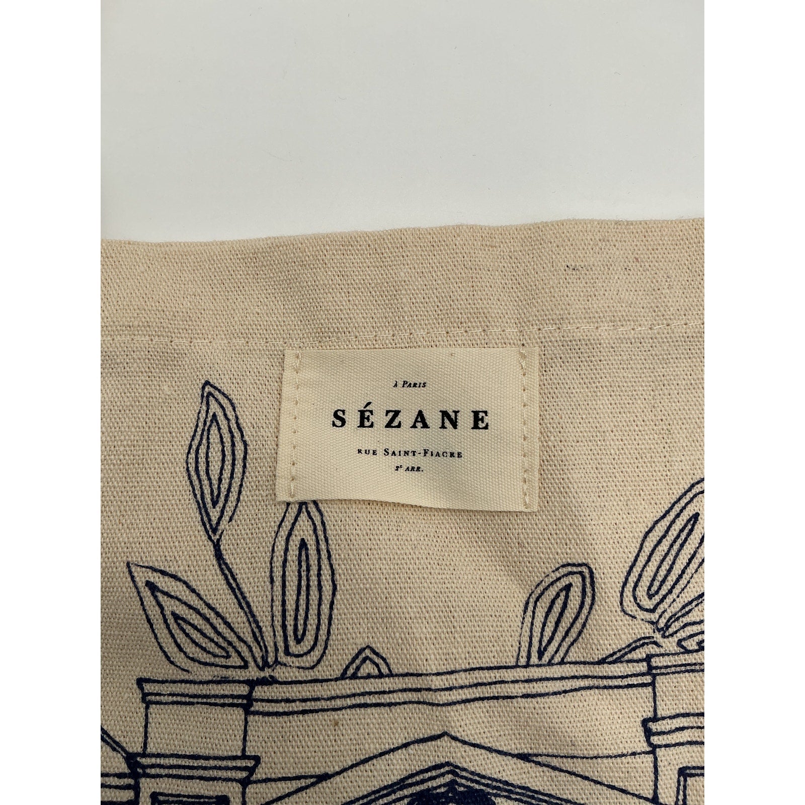 S�zane 'Paraiso' Blue Cotton Tote Bag