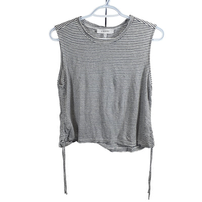 Frame Striped Blanc Mult Side Cinched Muscle Tee Size XS