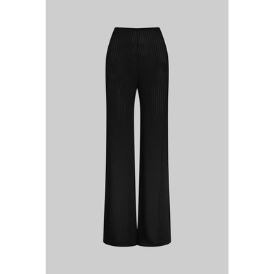 Leset 'Jasmine Pointelle' Black Viscose Pant Size S