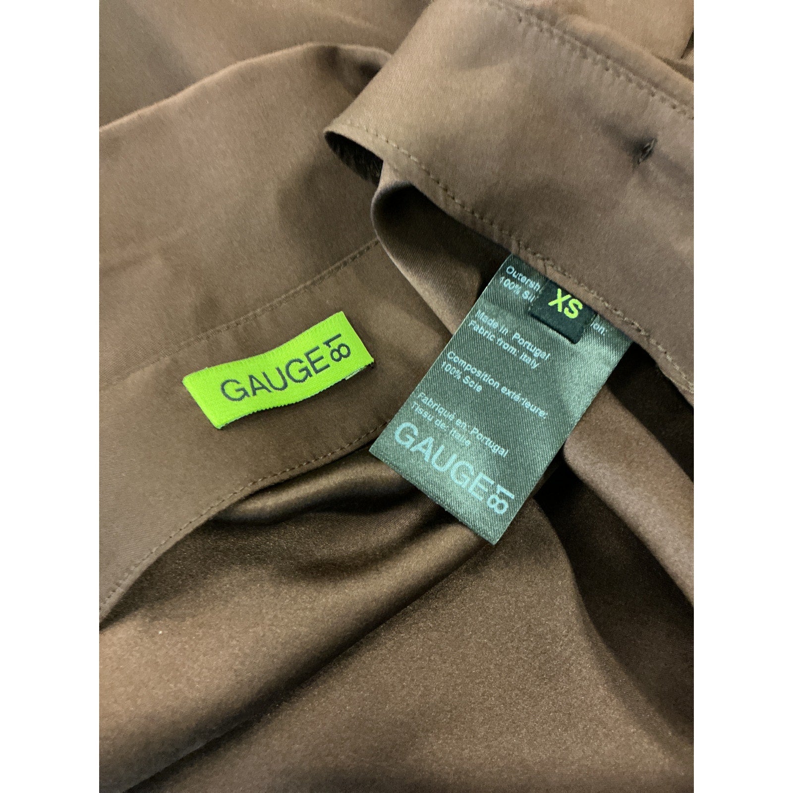 Gauge81 'Paita' Brown Silk Skirt Size XS