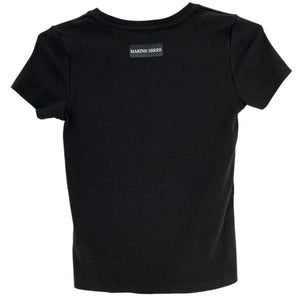 Marine Serre Classic Black Moon Logo Baby Fit T-Shirt Size M