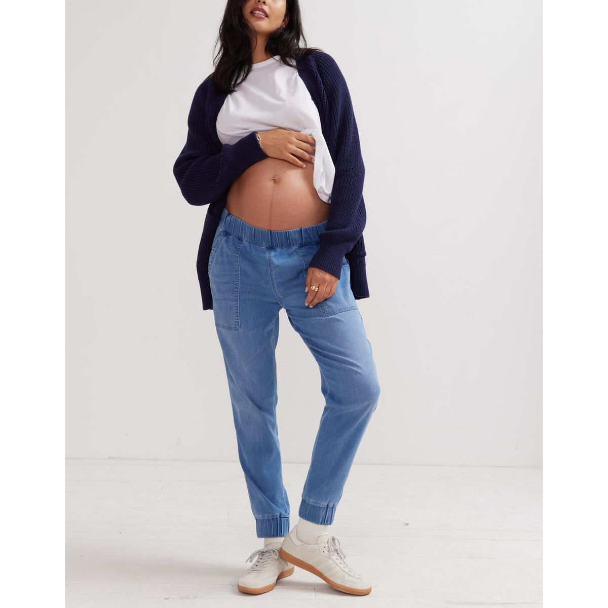 Hatch 'The Easy' Blue Lyocell Denim Jogger Size 1