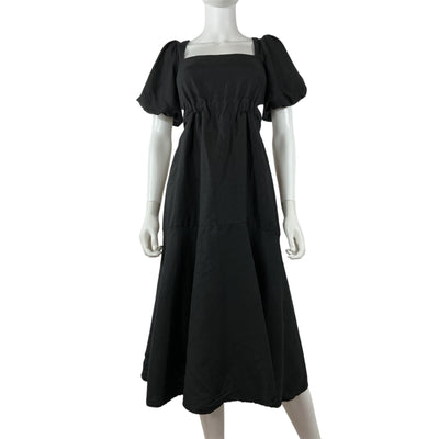 Astr The Label Puff Sleeve Black Angeles Dress Size XS
