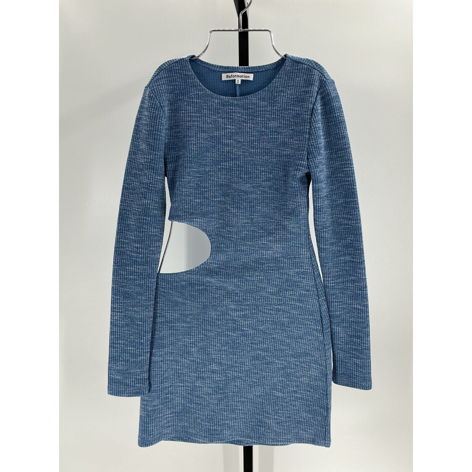 Reformation 'Tracey' Blue Polyester Dress Size XS