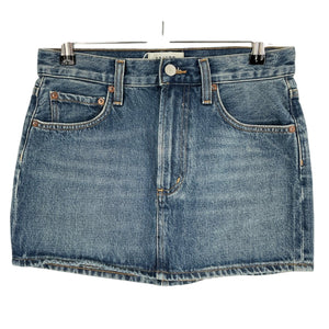 Agolde Classic Blue Alek Denim Mini Skirt Size 24