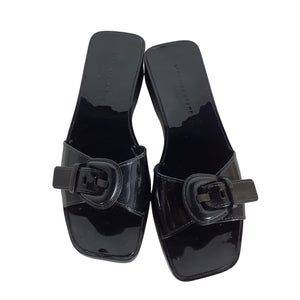 Veronica Beard Glossy Black Davina Jelly Sandals Size 7 m