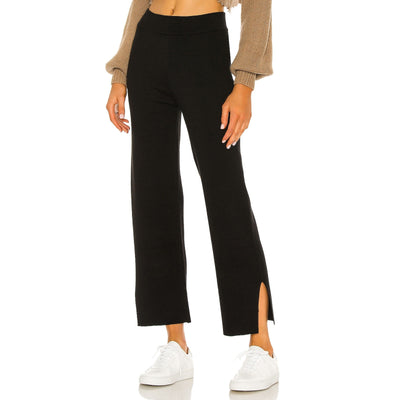 L'Academie Cozy Black Kaden Knit Size S Pants