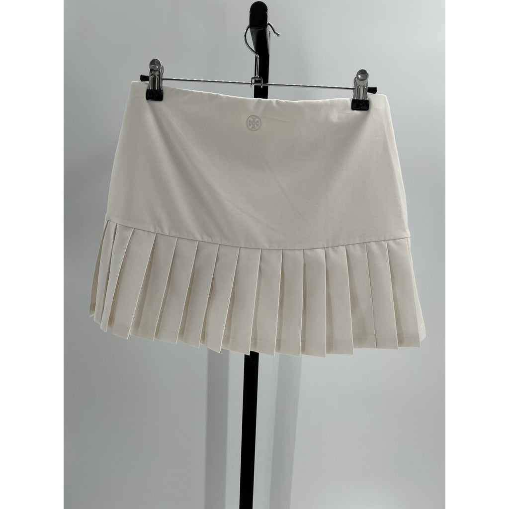 Tory Burch Pleated-Hem 'Tennis' Snow White Skirt Size S