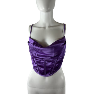 Retrofête 'Celia' Purple Acetate Top Size M