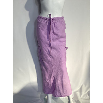 Faithfull The Brand 'Katala' Purple Linen Cargo Skirt Size XS