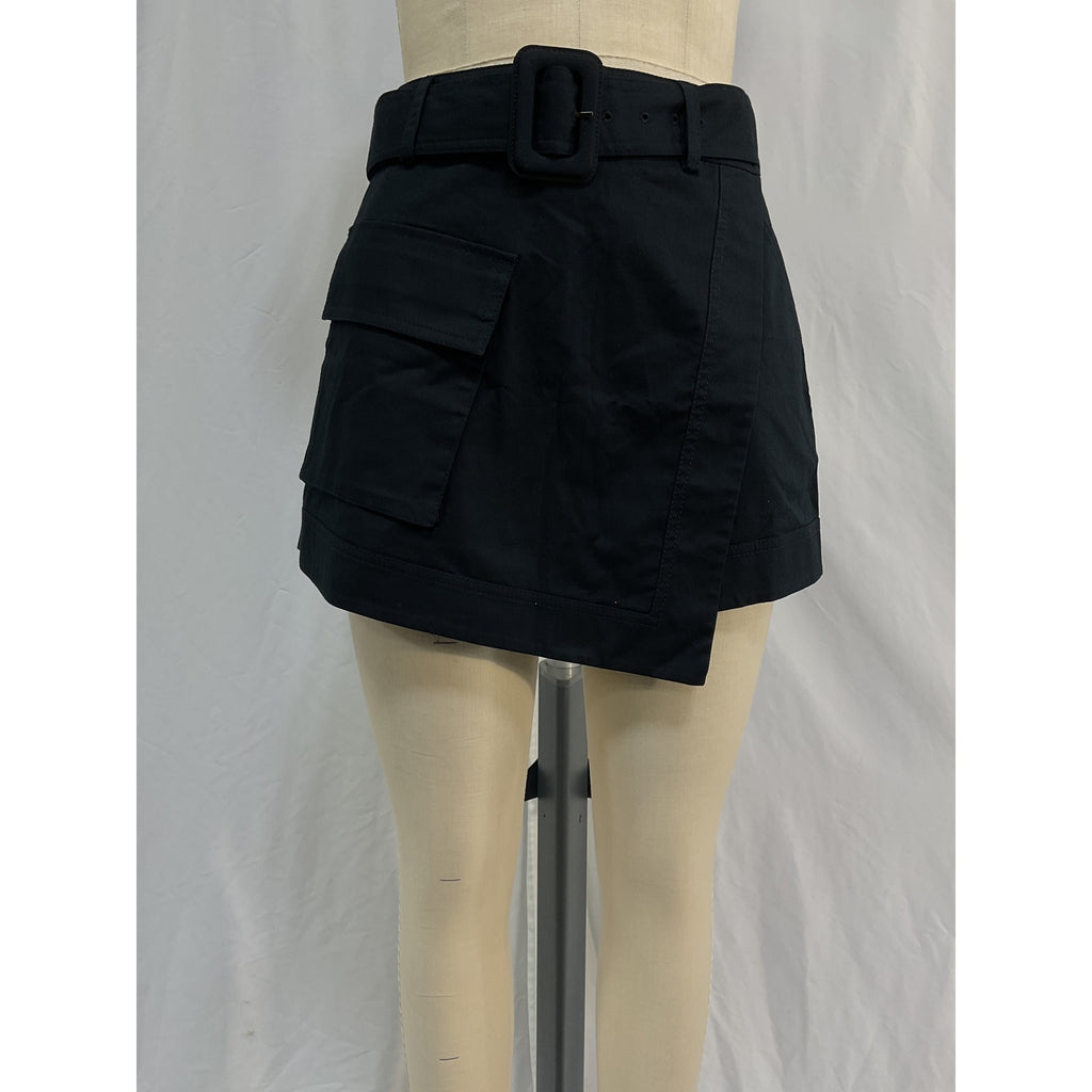 Simkhai Lizette 'Belted' Black Utilitarian Miniskort Size 0