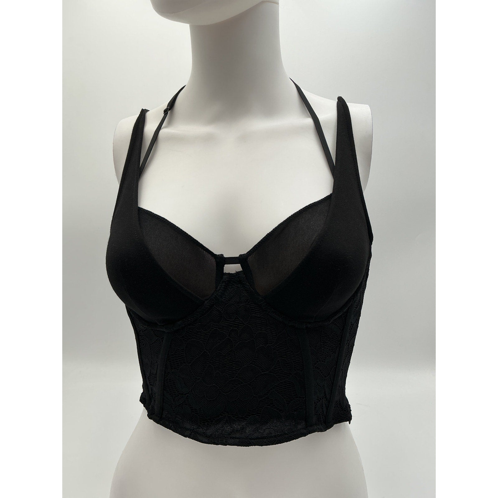Simkhai 'Serifina' Black Nylon Bustier Top Size 0