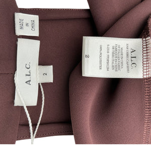 A.L.C. Draped Brown Dixon Top Size 2