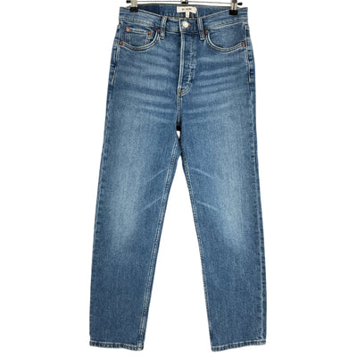 Re/Done Classic Blue 70s Stove Pipe Denim Jeans Size 27