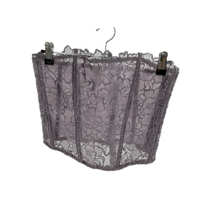 Fleur Du Mal 'Whitney' Purple Polyester Corset Top Size M