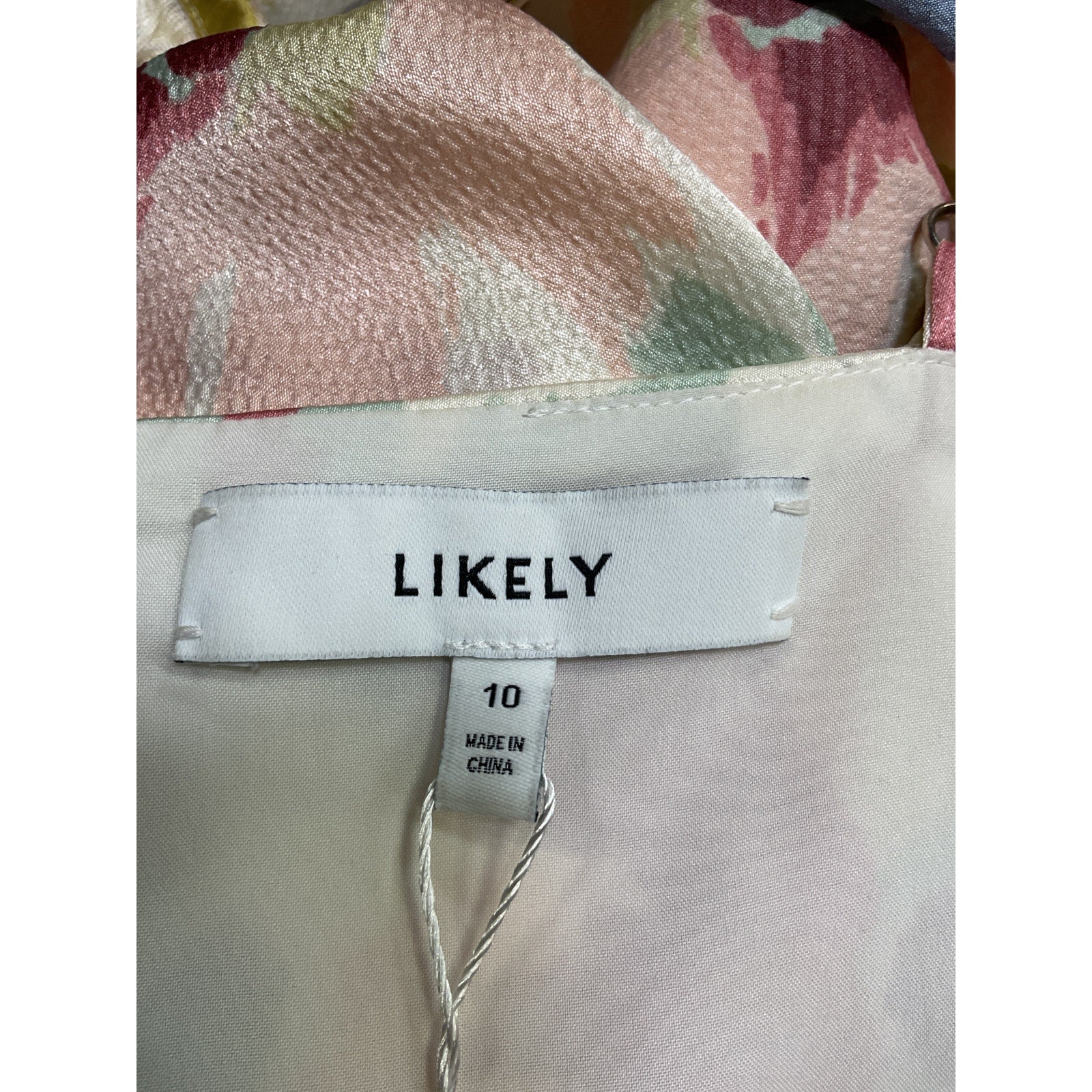 Likely 'Calista' Ivory Polyester Dress Size 10