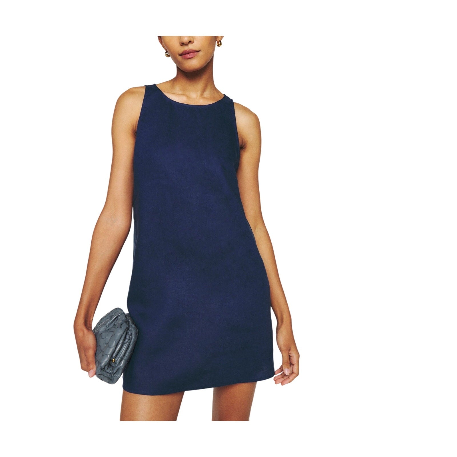 Reformation 'Jessi' Blue Linen Dress Size 10