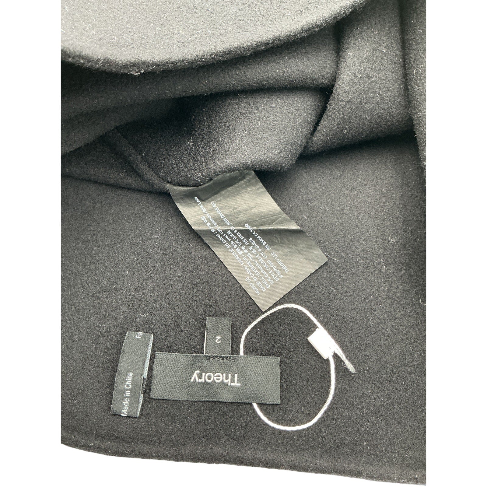 Theory High-Waist Black Wool Mini Skirt Size 2