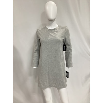 Norma Kamali Gray Cotton-Blend Jersey Mini Dress Size S - NWT
