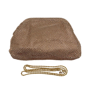 Loeffler Randall Embellished Tan Doreen Clutch Bag