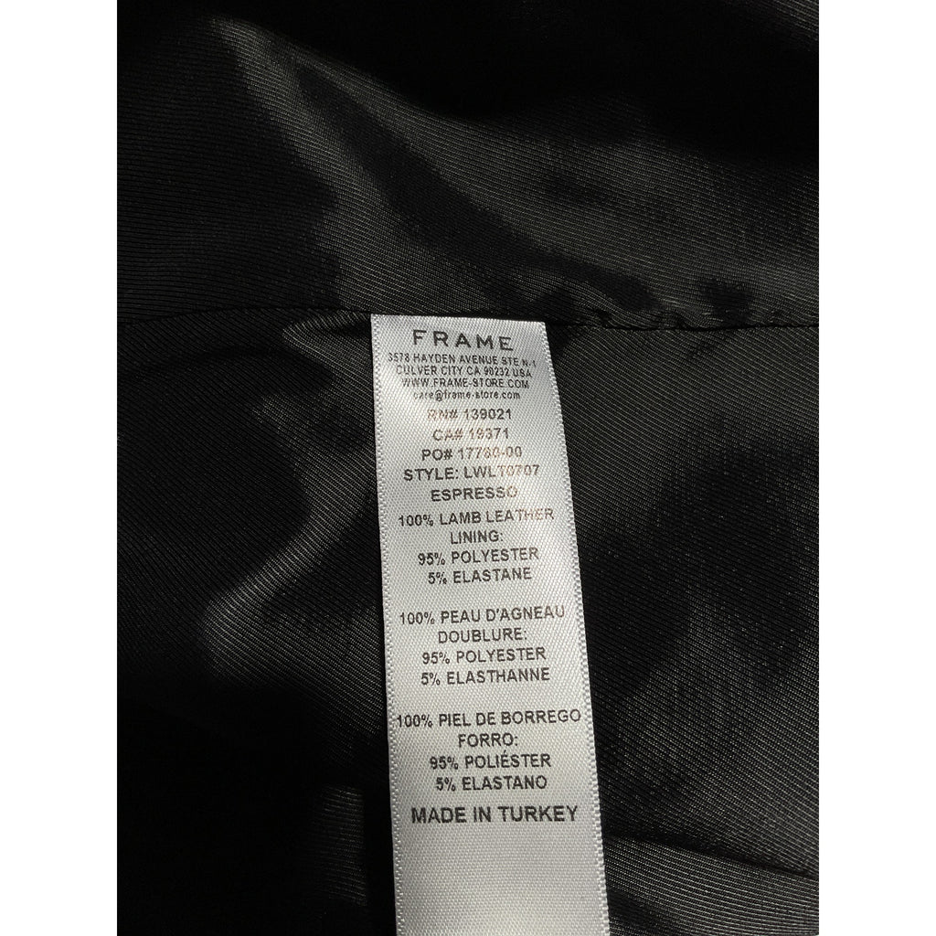 Frame Leather Mini Brown Skirt Size XXS