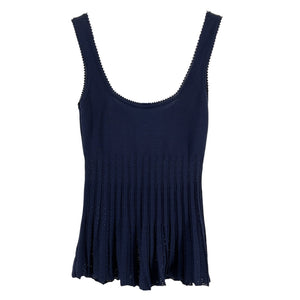 Staud Knit Navy Ellen Tank Top Size M