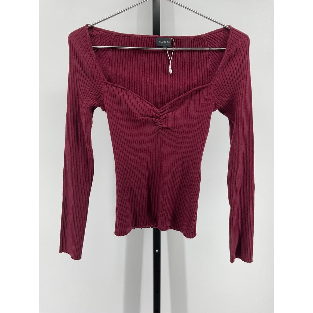 Majorelle 'Salone' Red Cotton Sweater Size S