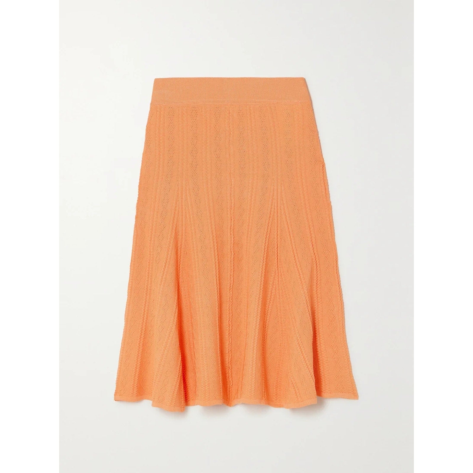 Remain Birger Christensen 'Bastia' Orange Pointelle-Knit Skirt Size DK 36