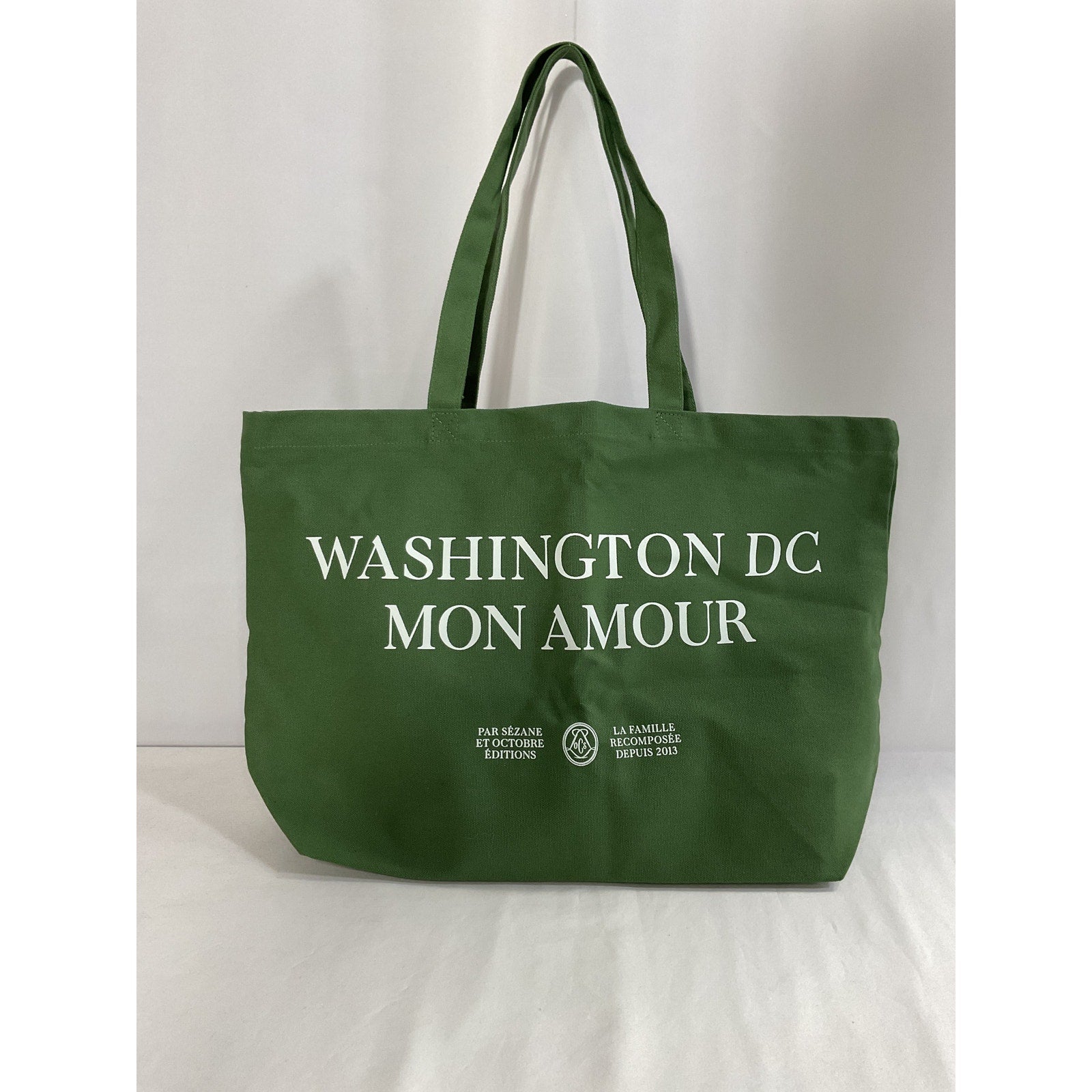 S�zane Green Cotton Tote Bag