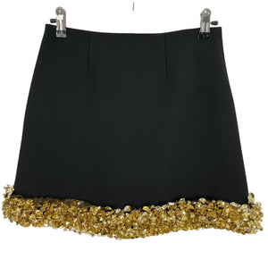 Simkhai Embellished Black Dua Mini Skirt Size 2